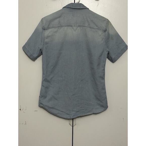 Guess Men's Denim, CottonBlend Button Up Shirt Sleeve Shirt - PRELOVED - Size S - Picture 2 of 11